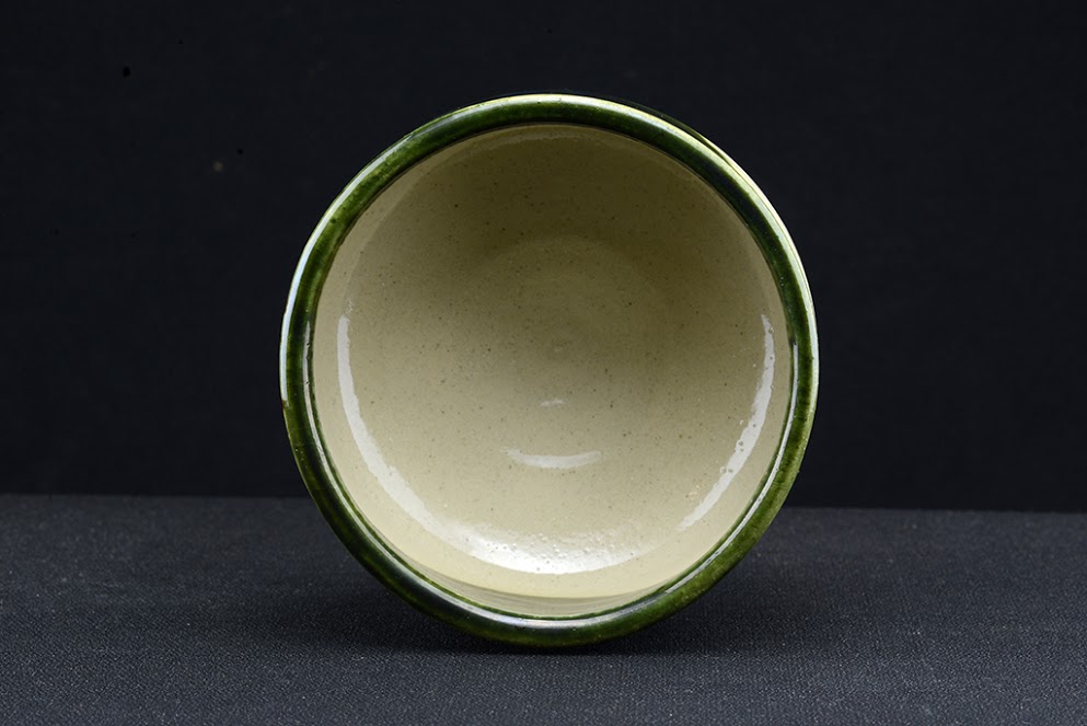 Oribe chawan matcha csésze